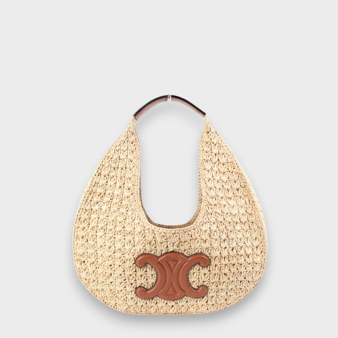 Celine Hobo Bag In Paglia